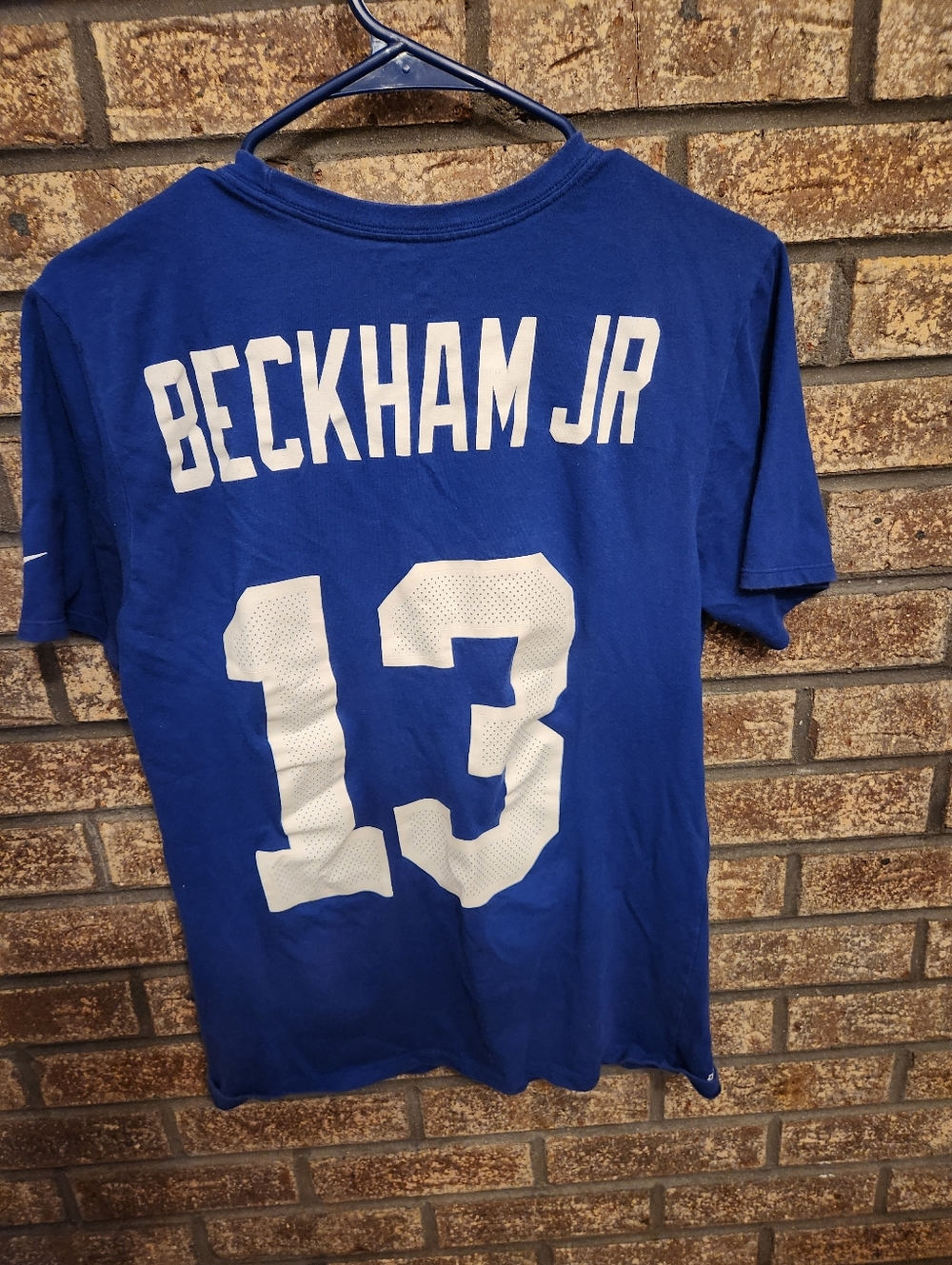 Nike Royal Blue Graphic Tee with White Logo Size Med - Picture 3 of 3